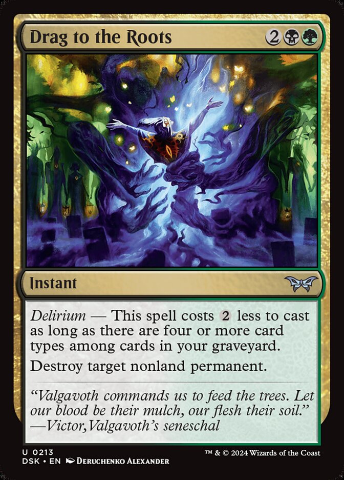 Drag to the Roots card front