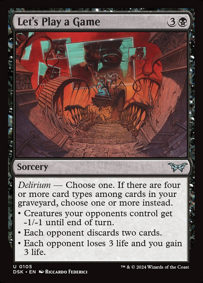 Let's Play a Game card front