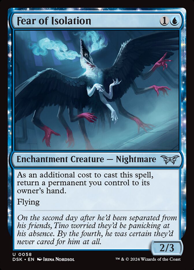 Fear of Isolation card front