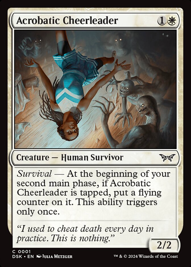 Acrobatic Cheerleader card front