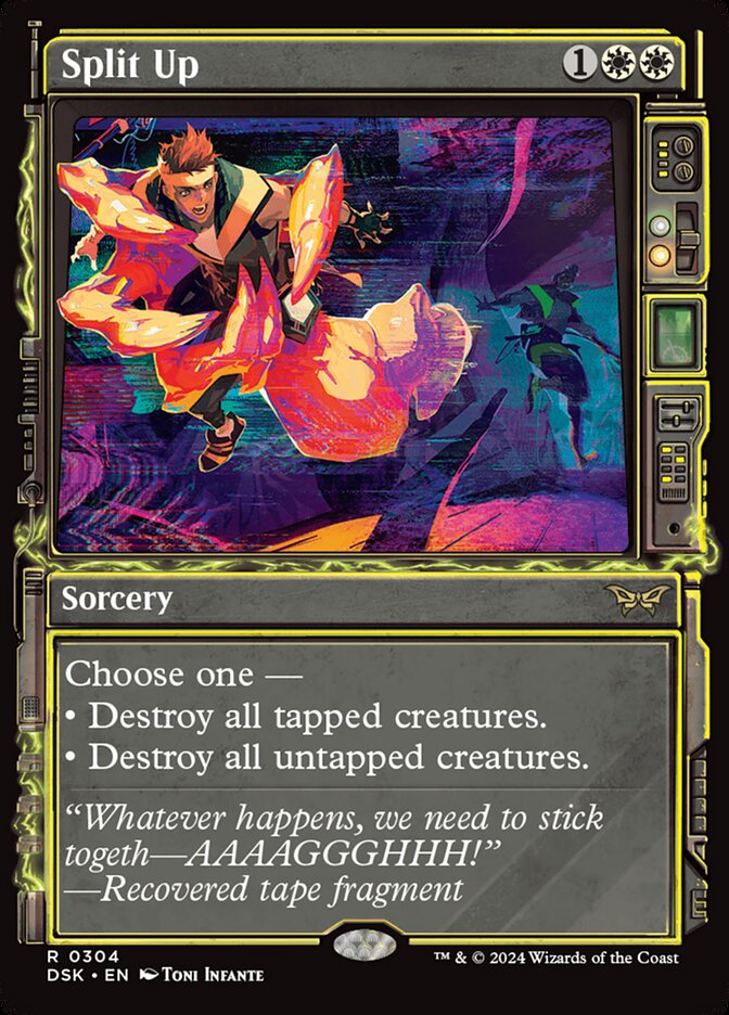 Split Up card front