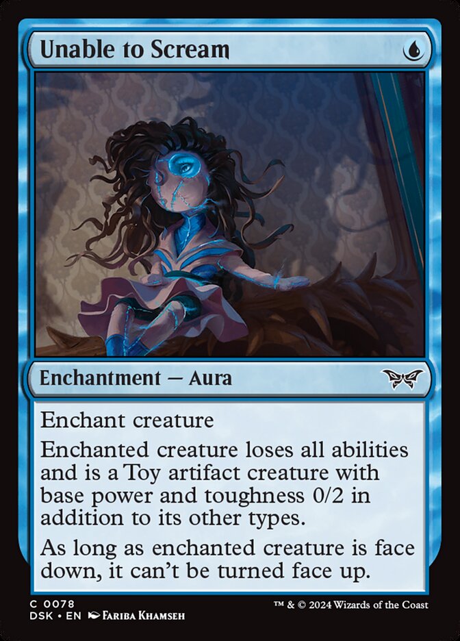 Unable to Scream card front