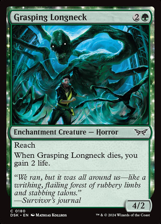 Grasping Longneck card front