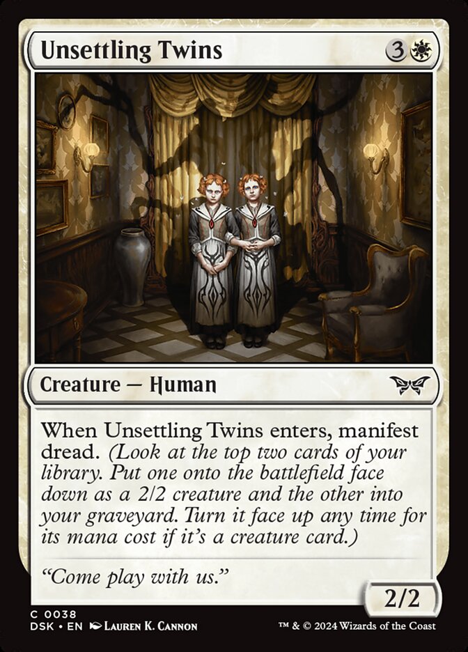 Unsettling Twins card front