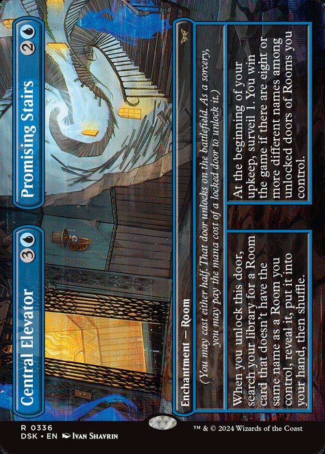 Central Elevator card front