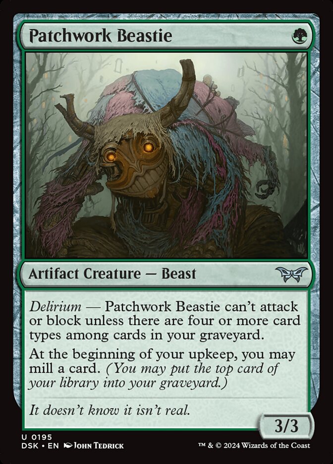 Patchwork Beastie card front