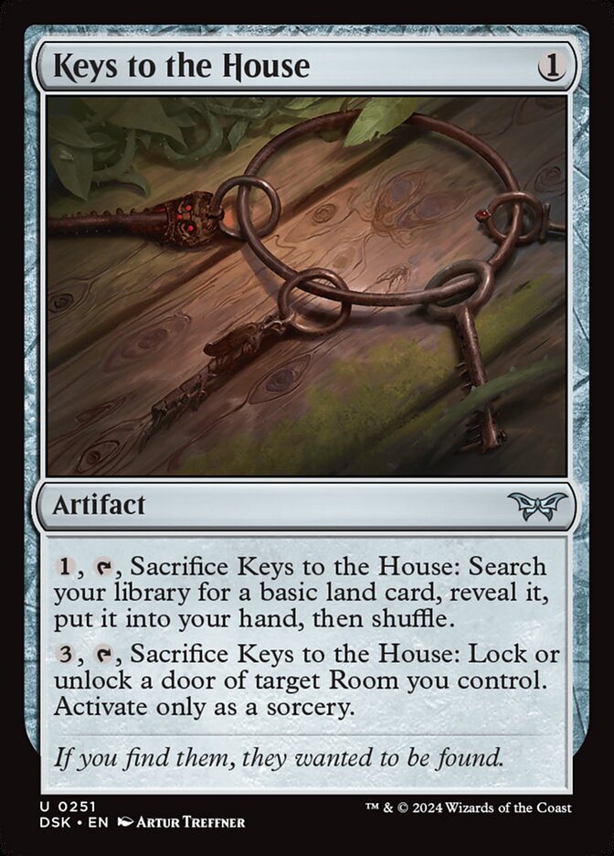 Keys to the House card front