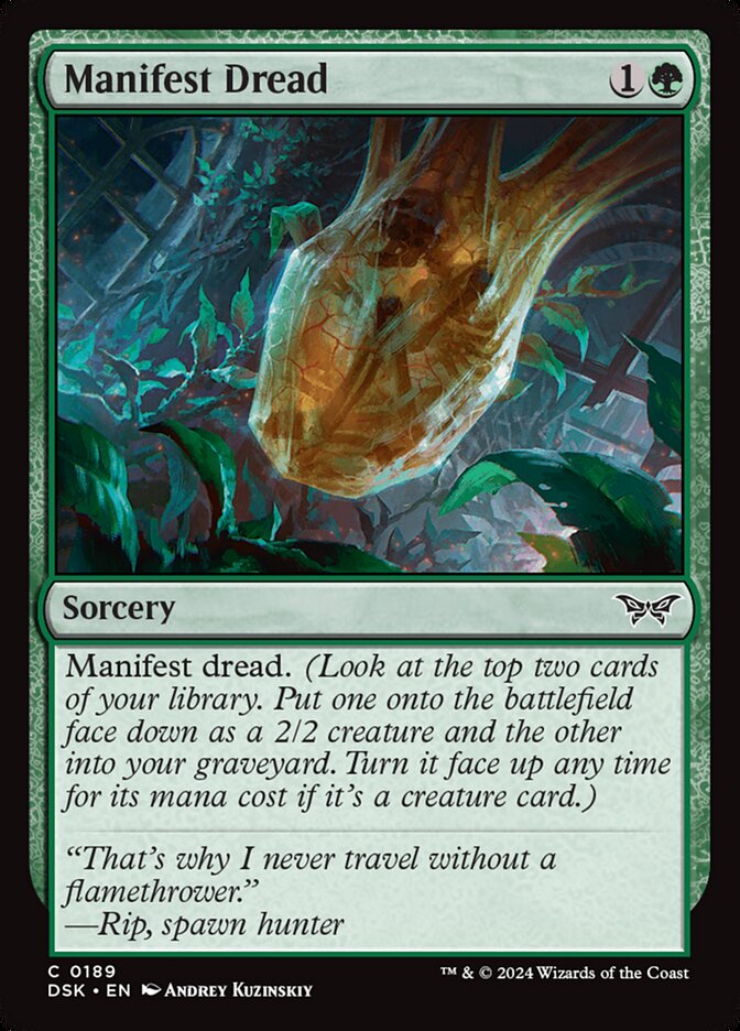 Manifest Dread card front
