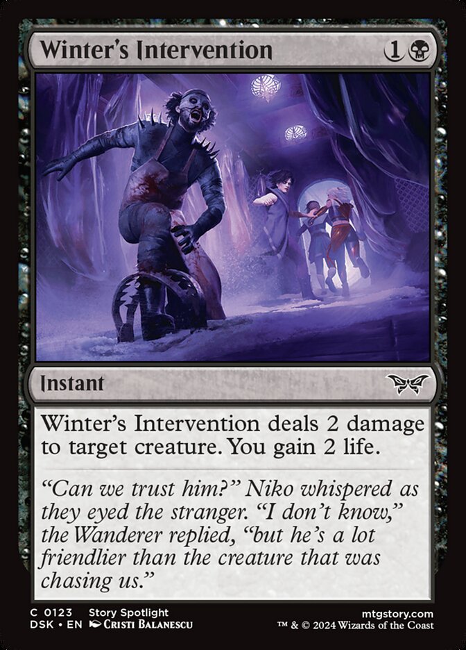 Winter's Intervention card front
