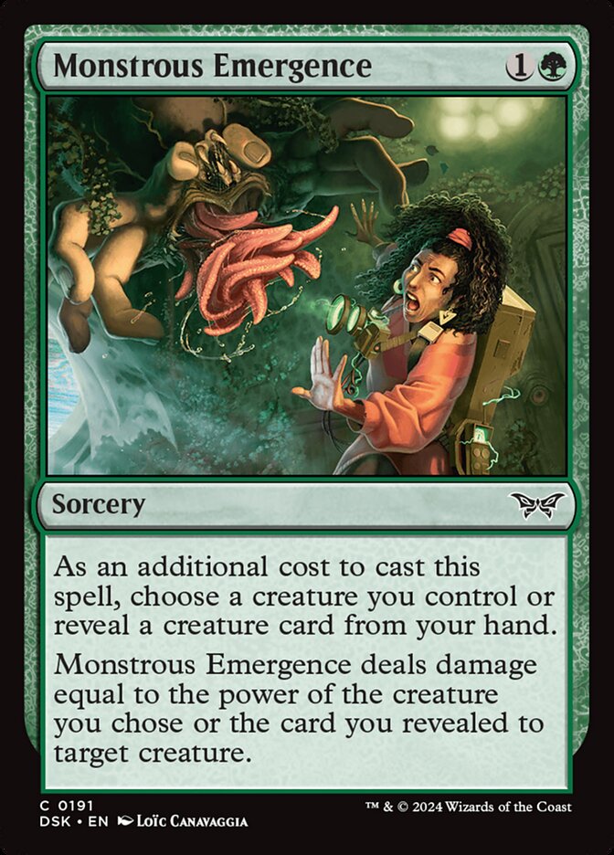 Monstrous Emergence card front