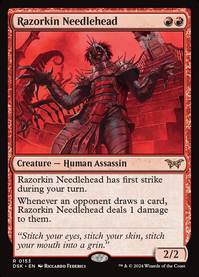 Razorkin Needlehead card front