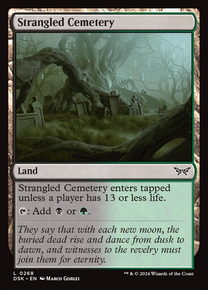 Strangled Cemetery card front