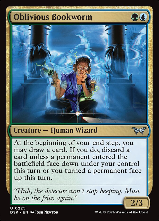 Oblivious Bookworm card front