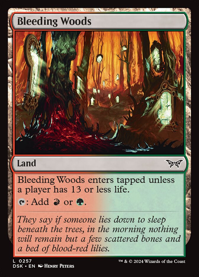 Bleeding Woods card front