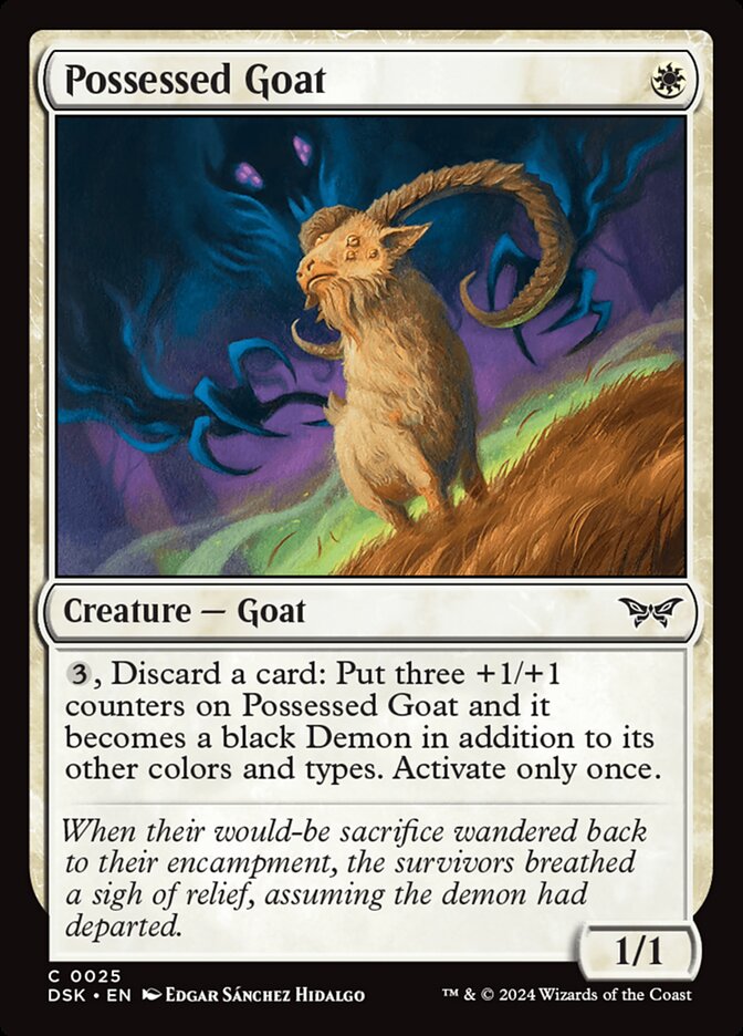 Possessed Goat card front