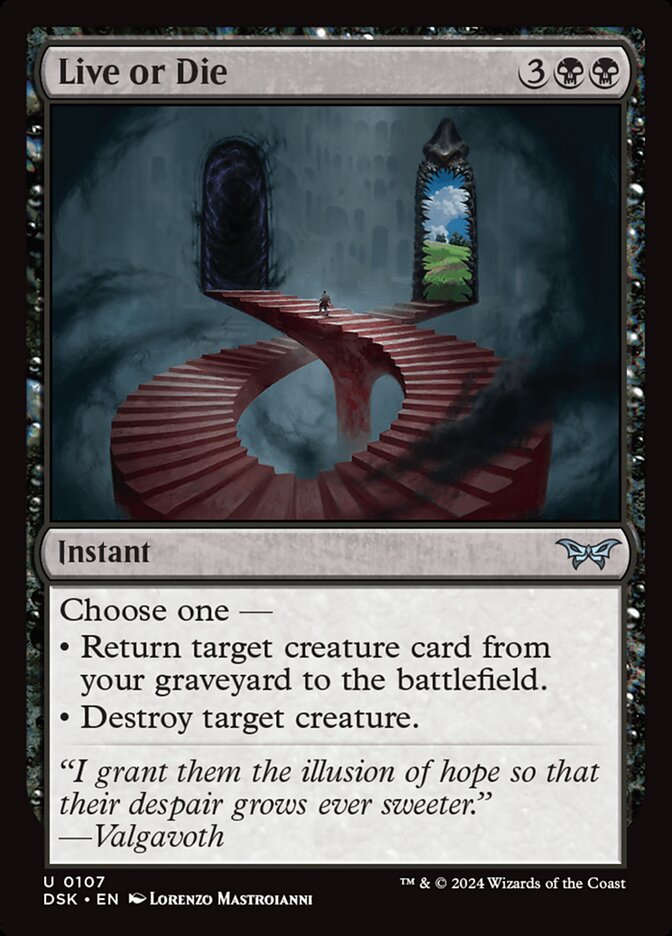 Live or Die card front