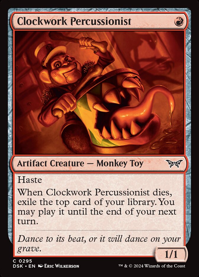 Clockwork Percussionist card front