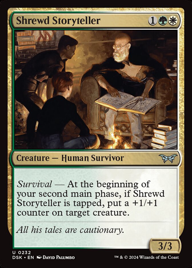 Shrewd Storyteller card front