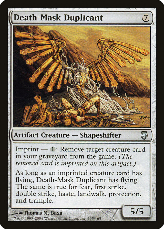 Death-Mask Duplicant card front