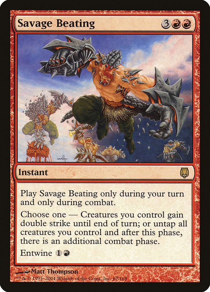 Savage Beating card front