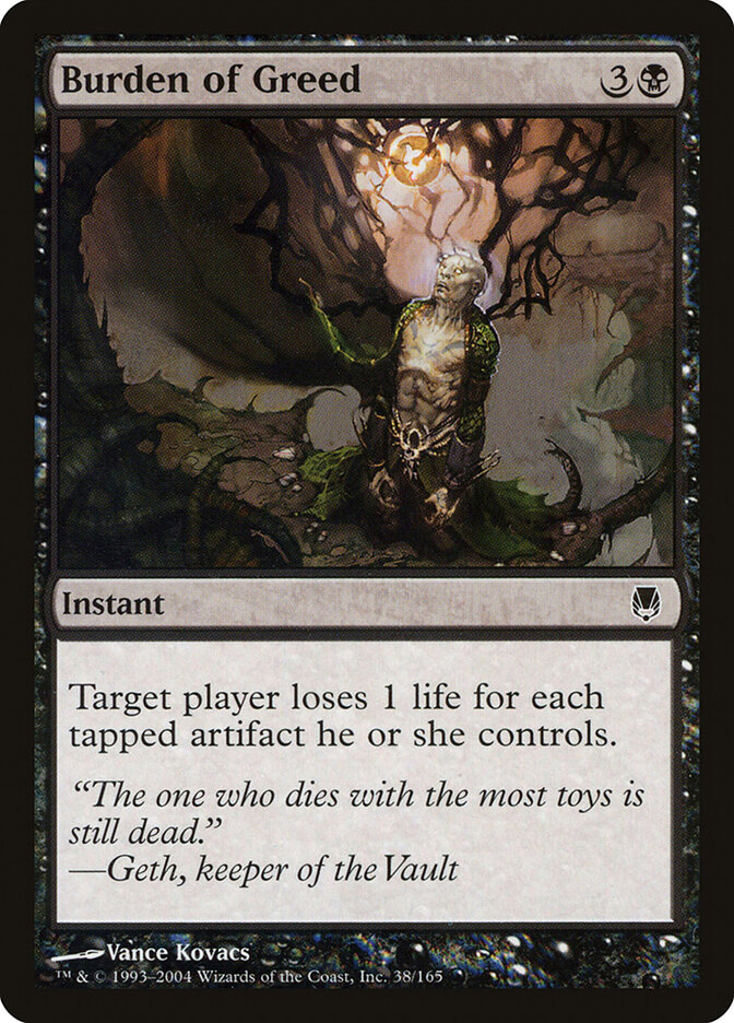 Burden of Greed card front