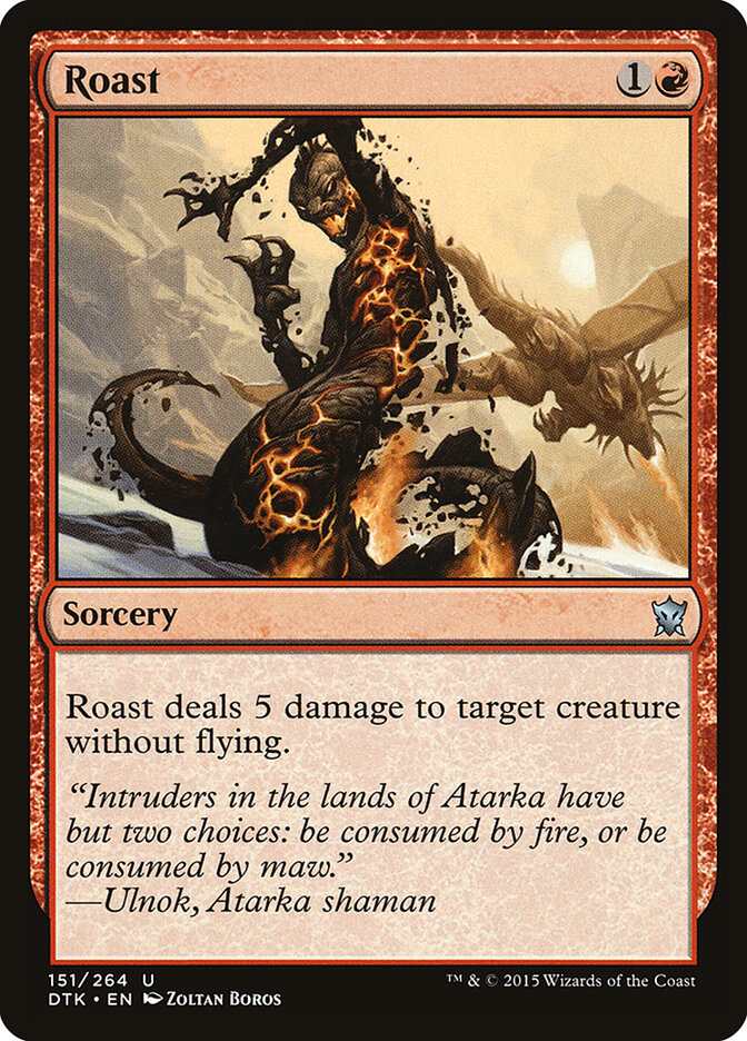 Roast card front