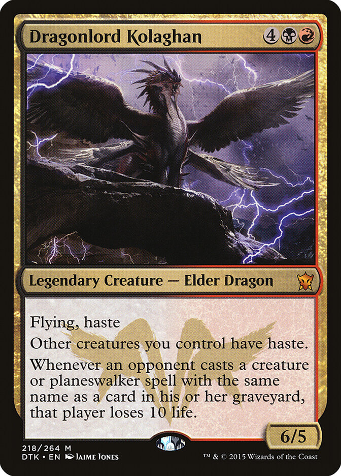 Dragonlord Kolaghan card front