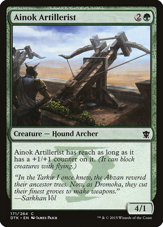 Ainok Artillerist card front