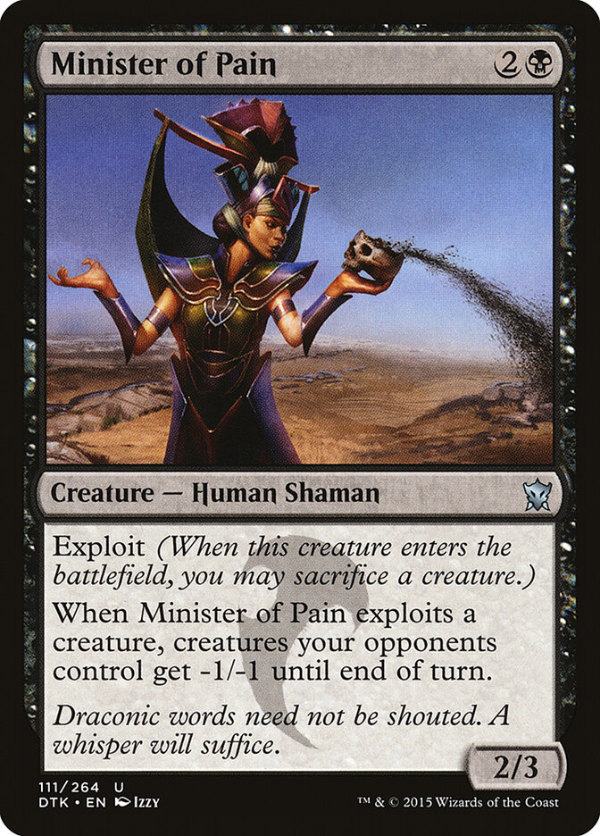 Minister of Pain card front