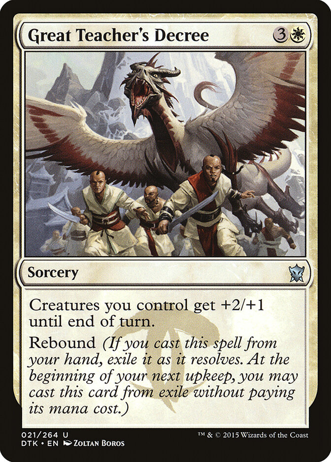Great Teacher's Decree card front