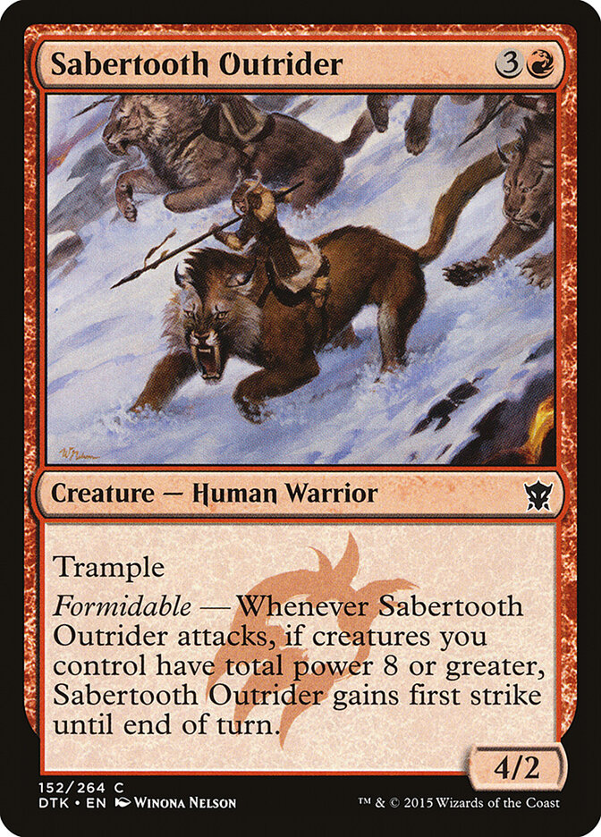 Sabertooth Outrider card front