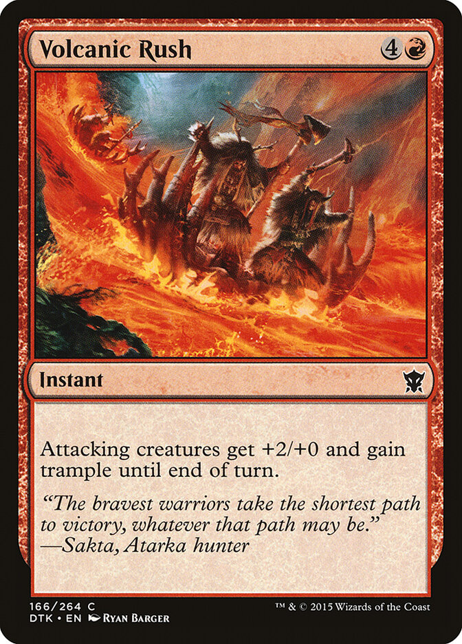 Volcanic Rush card front