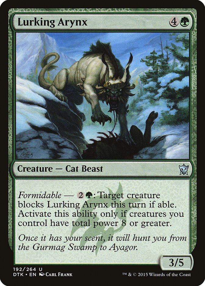 Lurking Arynx card front