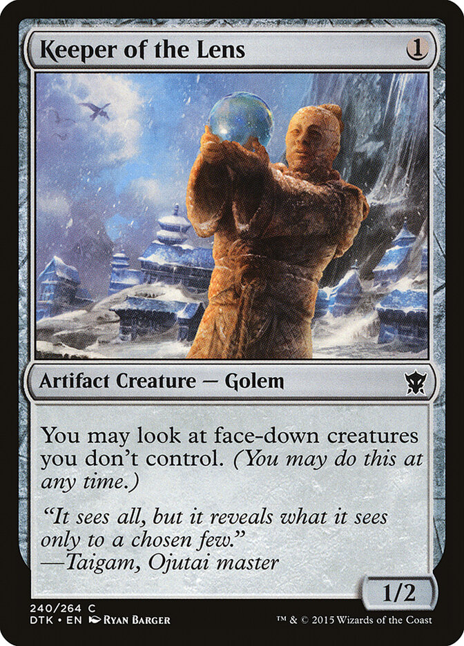 Keeper of the Lens card front