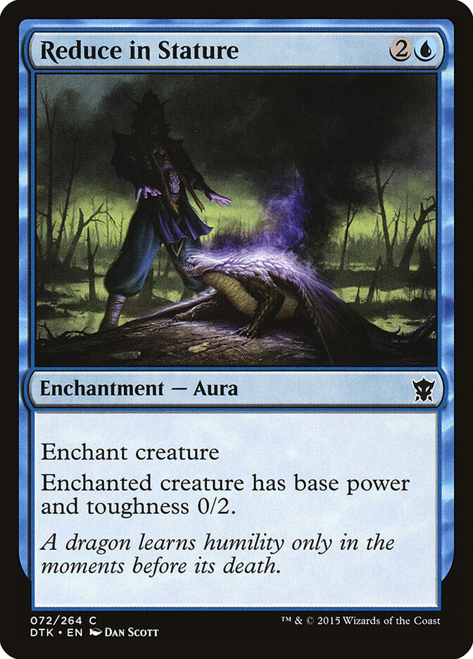 Reduce in Stature card front