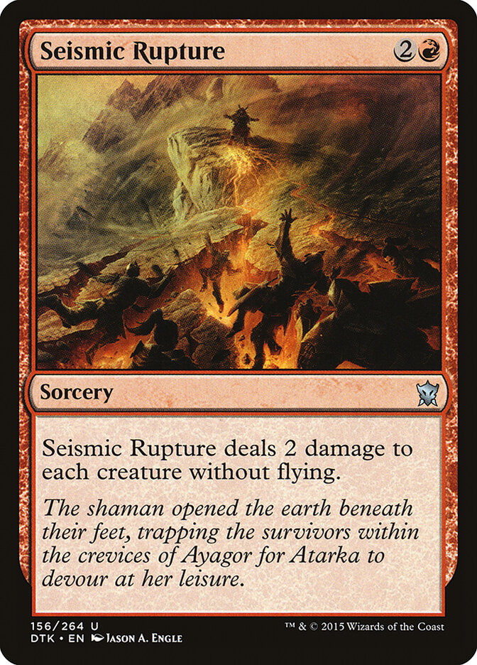 Seismic Rupture card front