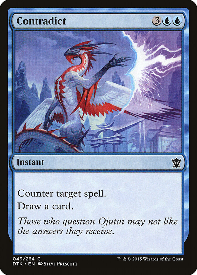 Contradict card front