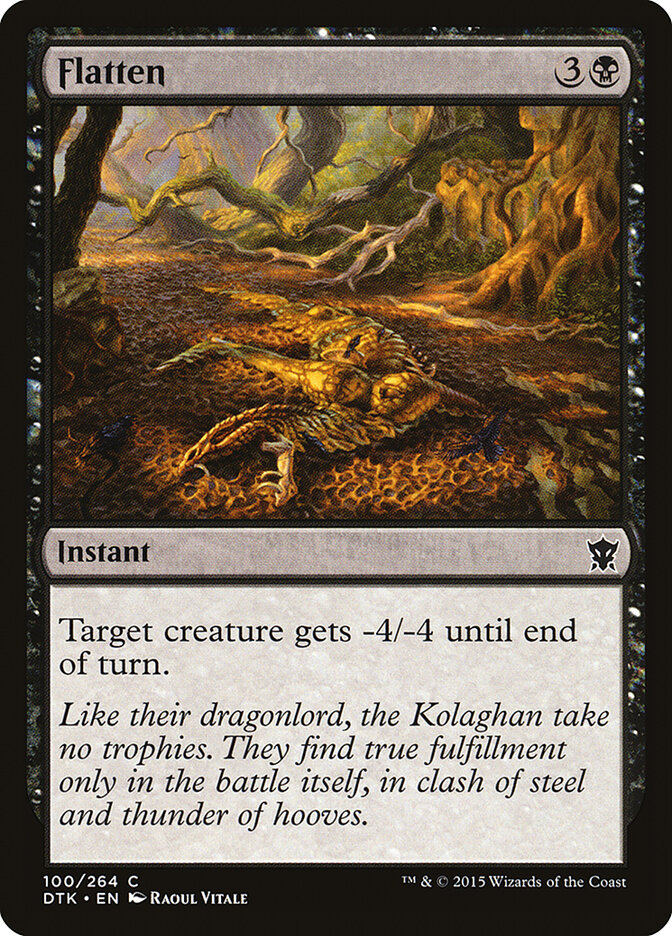Flatten card front