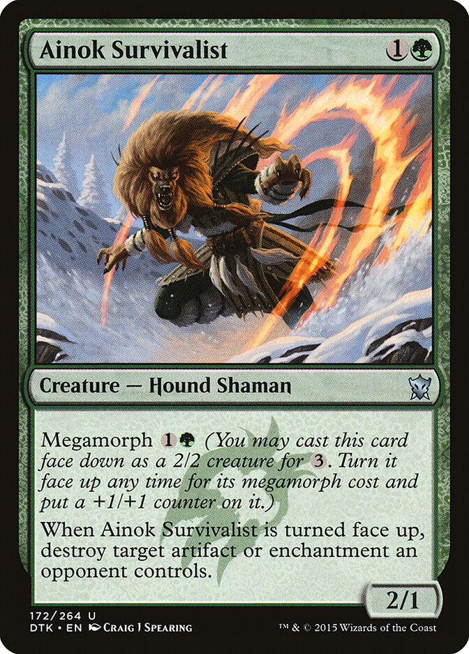 Ainok Survivalist card front