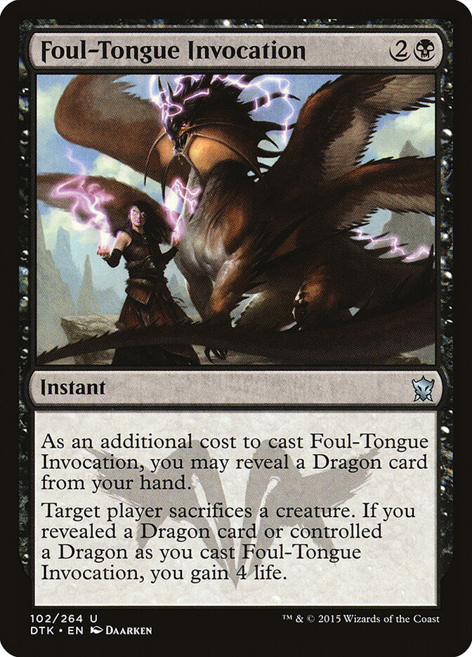 Foul-Tongue Invocation card front
