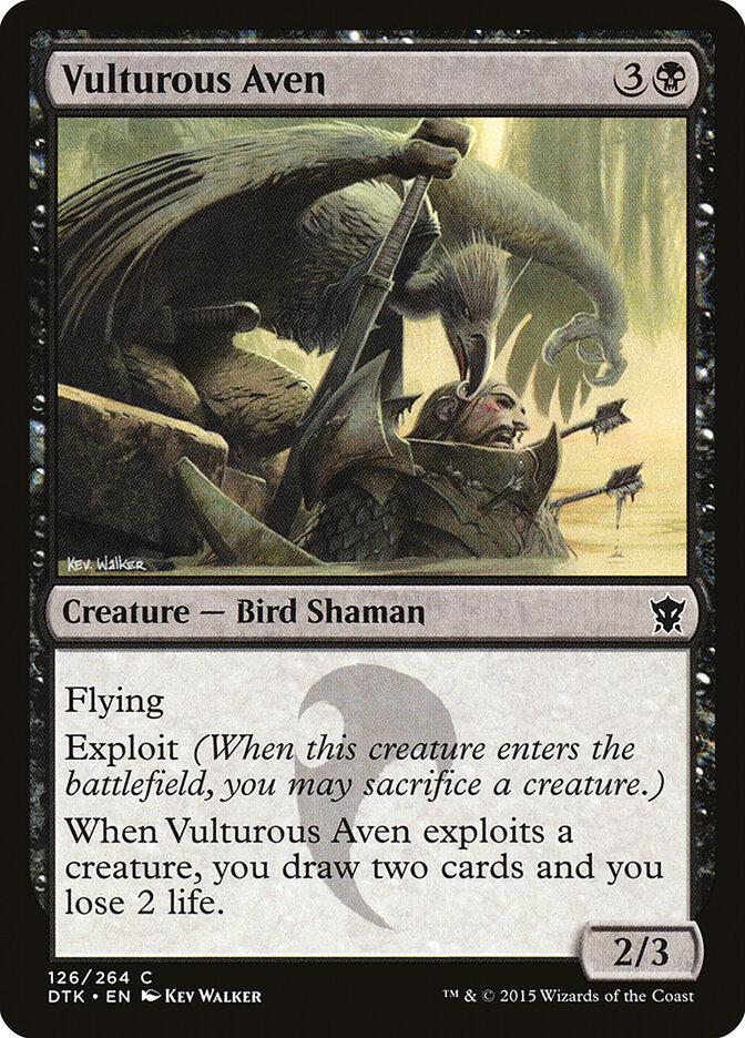 Vulturous Aven card front