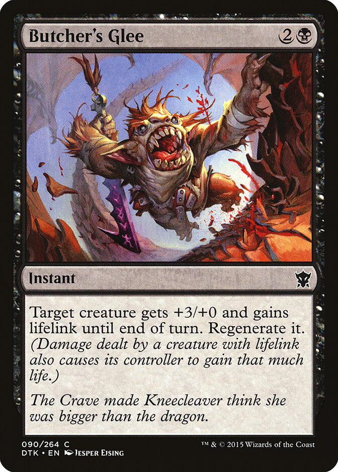 Butcher's Glee card front