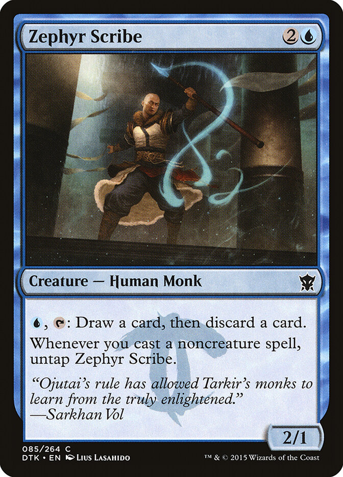 Zephyr Scribe card front