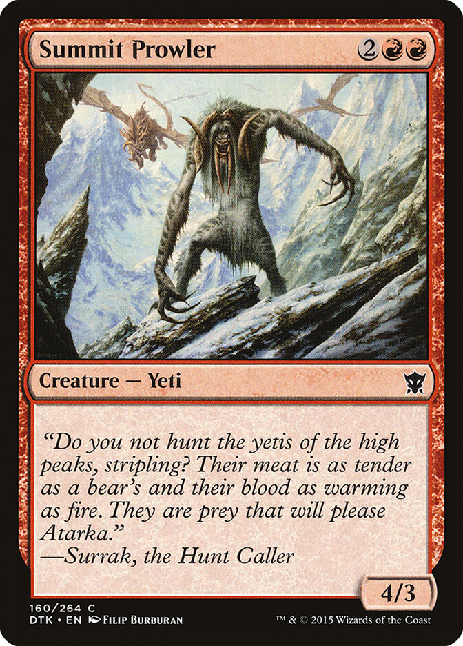 Summit Prowler card front