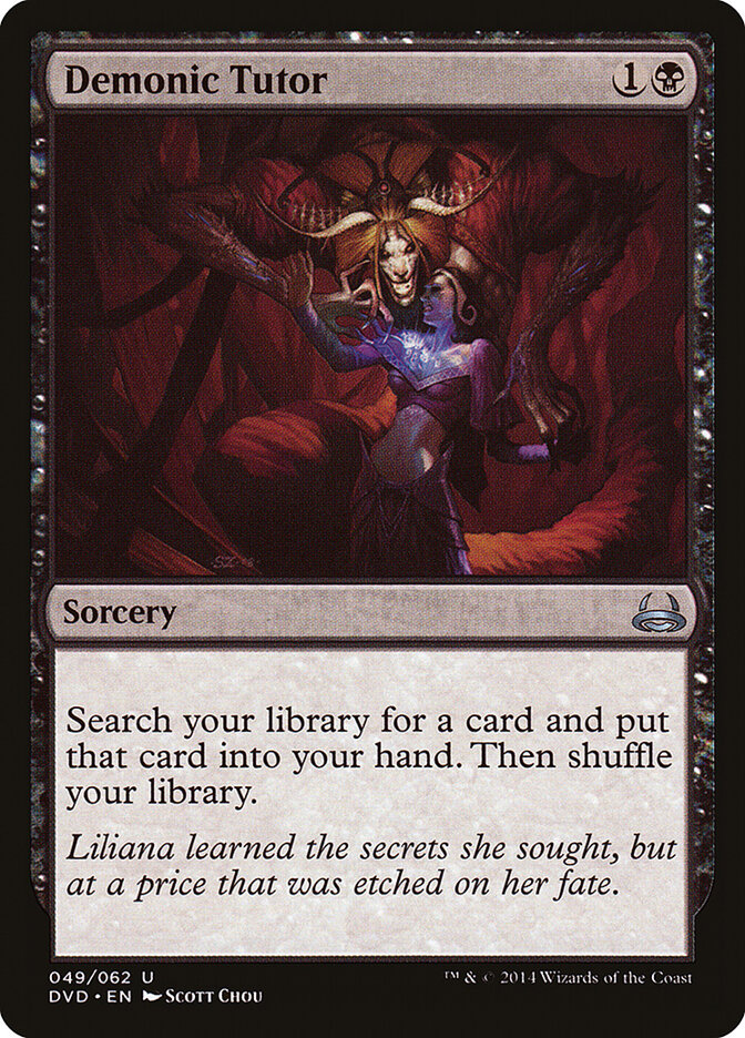 Demonic Tutor card front