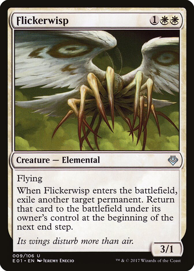 Flickerwisp card front