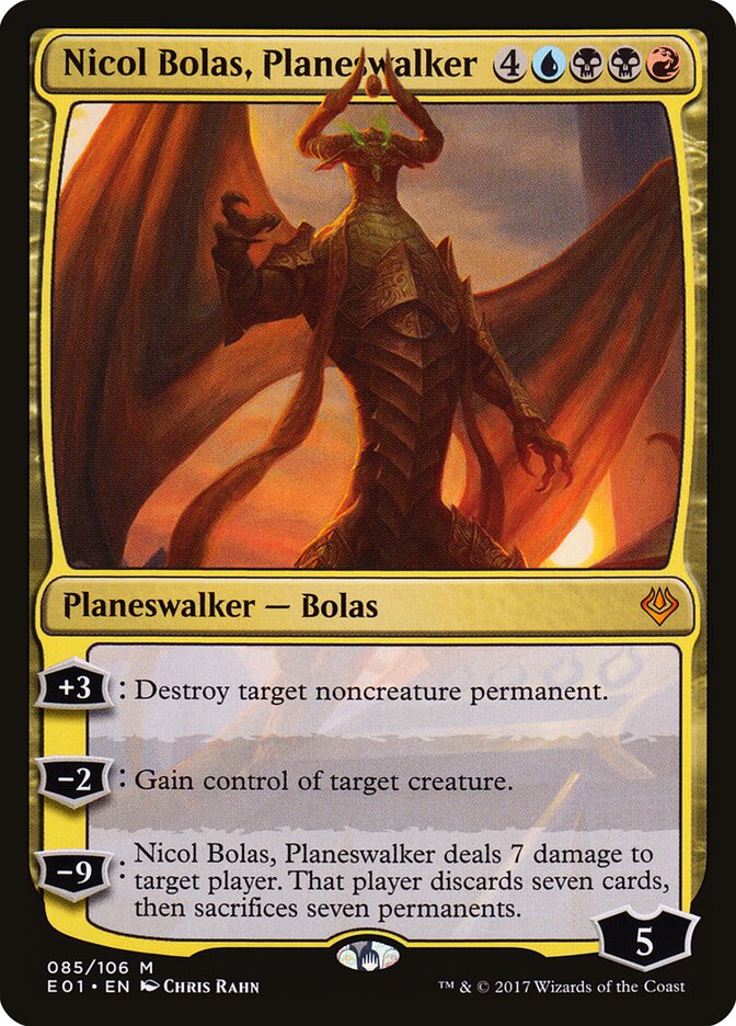 Nicol Bolas, Planeswalker card front