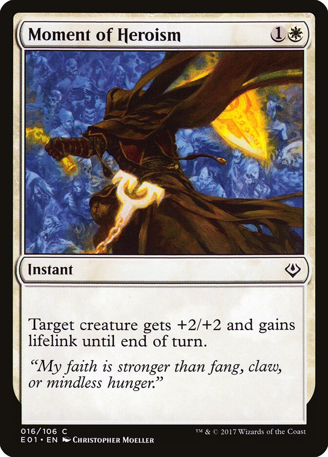 Moment of Heroism card front
