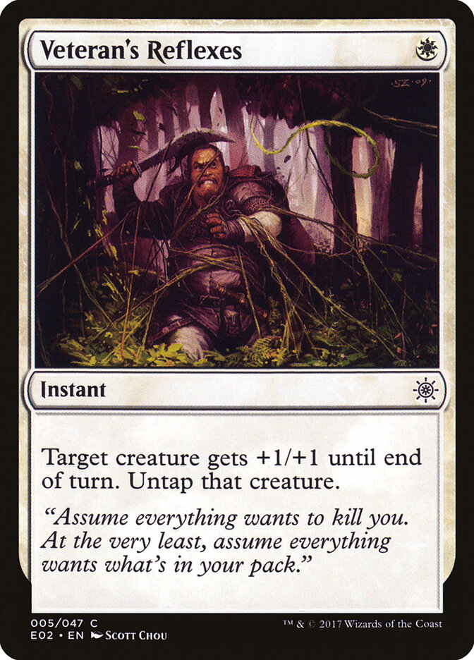 Veteran's Reflexes card front