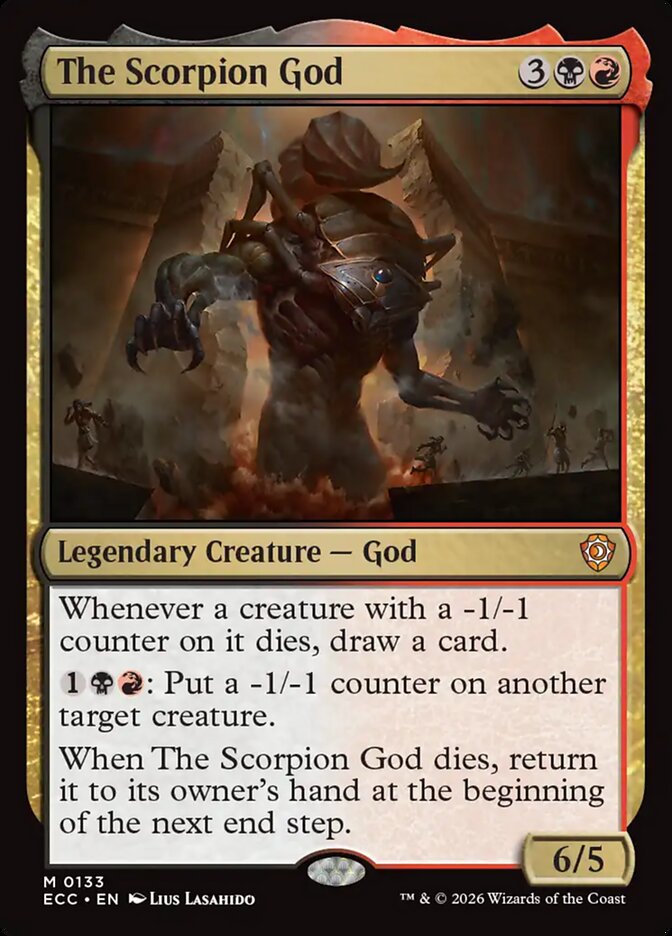 The Scorpion God card front